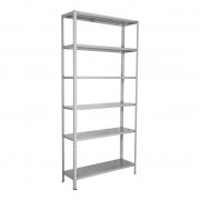 Estante de ao 6 prateleiras 30cm A1.95xL0.92xP0.30 cor cinza