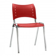 Cadeira Fixa Iso Frisokar Vermelha